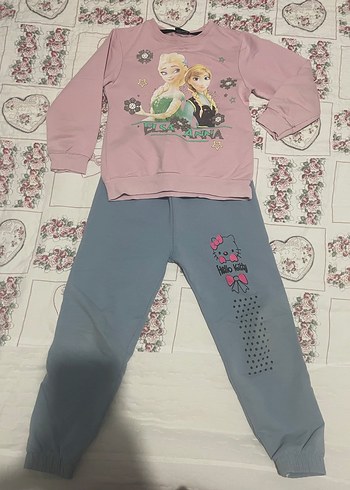 Kız Çocuk Pembe Pamuklu Uzun Kollu Pijama Takımı - Görsel 6