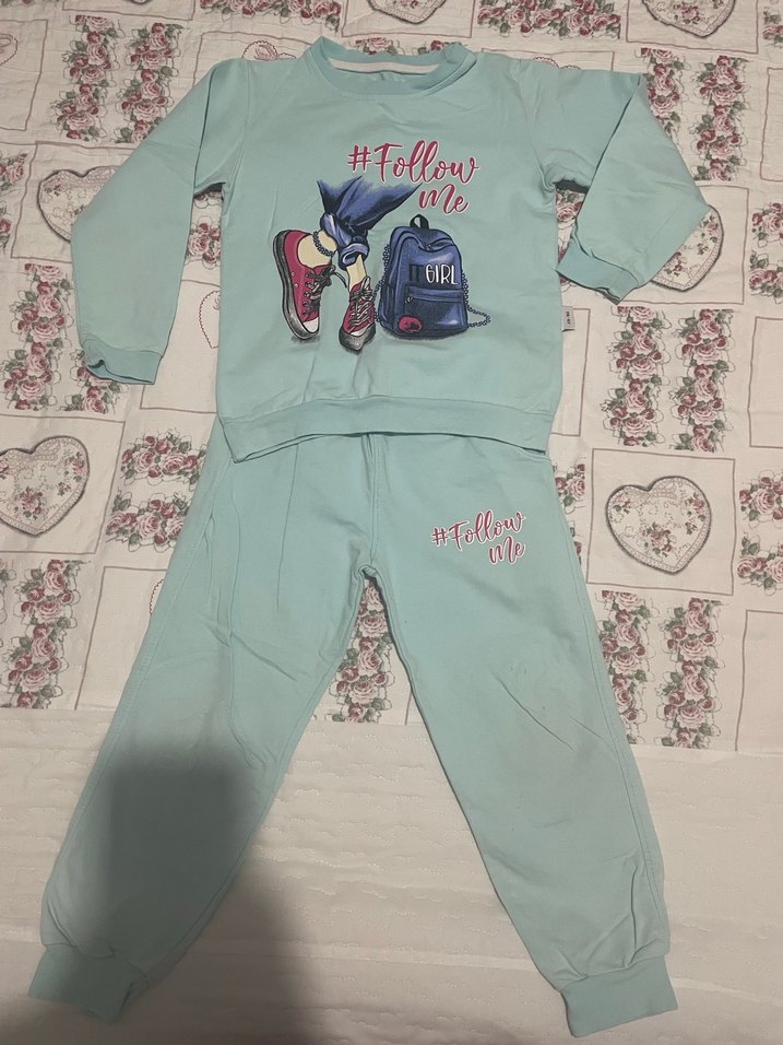 Kız Çocuk Pembe Pamuklu Uzun Kollu Pijama Takımı - Görsel 4
