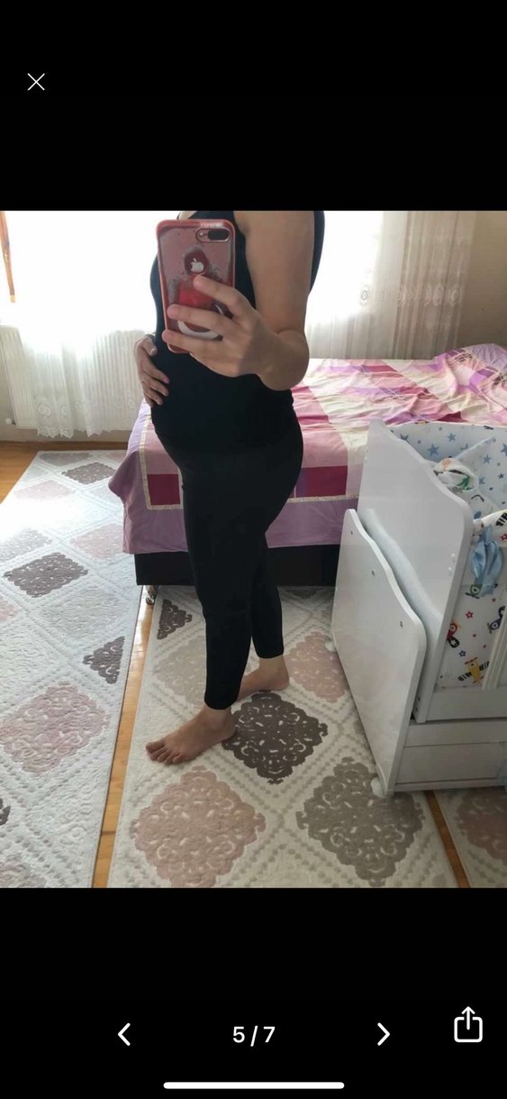 Ayarlanabilir Agraflı Siyah Kadın Tayt - Görsel 5