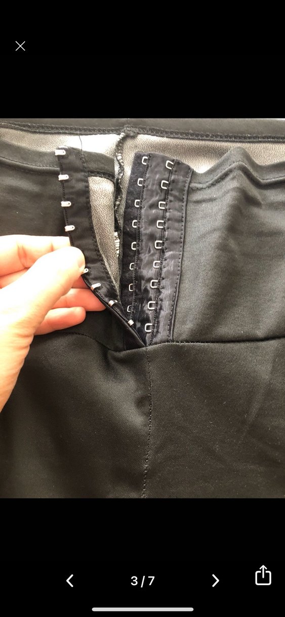 Ayarlanabilir Agraflı Siyah Kadın Tayt - Görsel 3