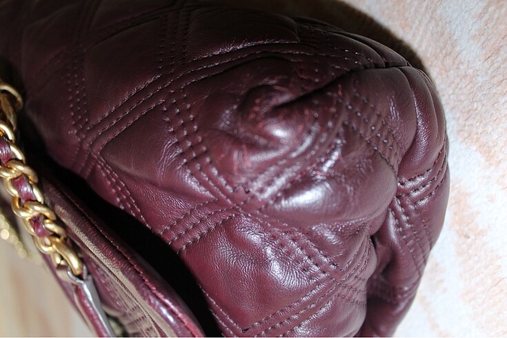  Beden bordo Renk Orj Tory Burch kuzu derisi bordo çanta