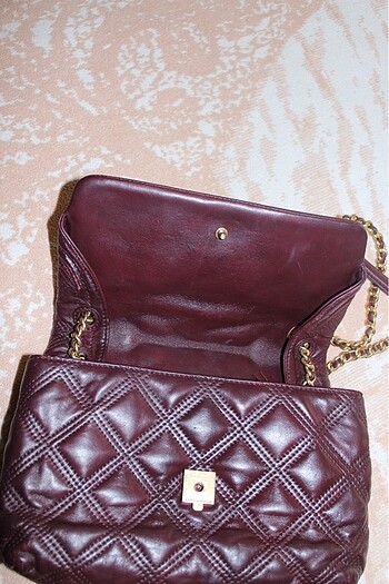 Beden Orj Tory Burch kuzu derisi bordo çanta