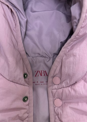 Zara Kızlar için Kapüşonlu Mor Ceket