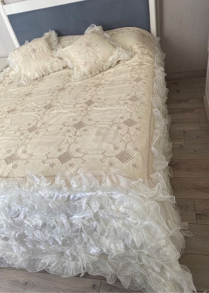 Antika Antep İşi Yatak Örtüsü Takımı - Görsel 3