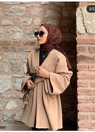 Kaşe kimono tarzı kaban
