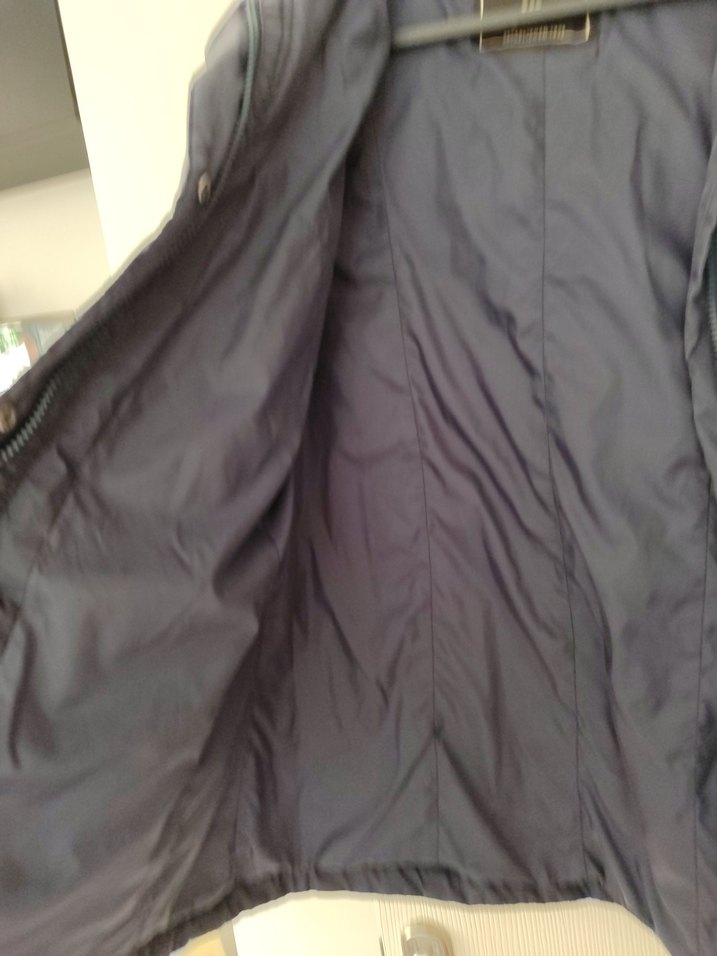 Düğmeli lacivert Midi Kadın yagmurluk - Görsel 5