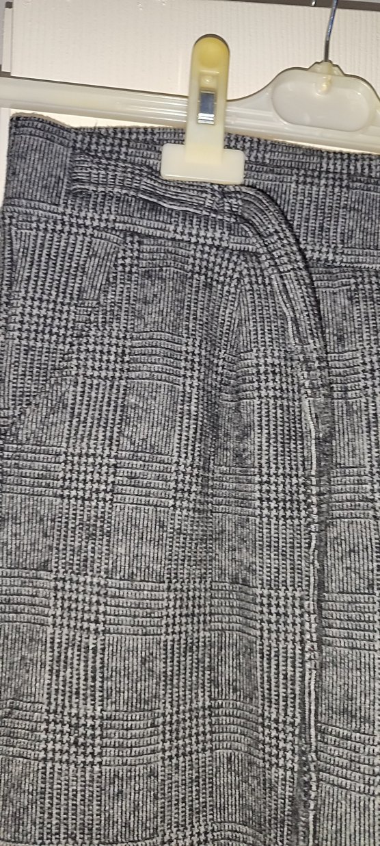 Gri Kemerli Kadın Kaşe Kumaş Pantolon - Görsel 3