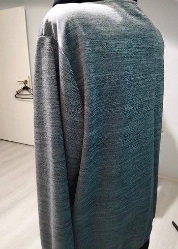 Kapüşonlu Fermuarlı Gri Erkek Sweatshirt - Görsel 5