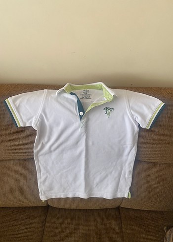 Erkek Çocuk Beyaz Polo Tişört