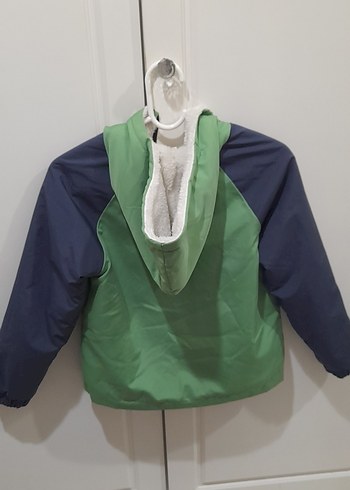 Yeşil Baskılı Fermuarlı Erkek mont - Görsel 3