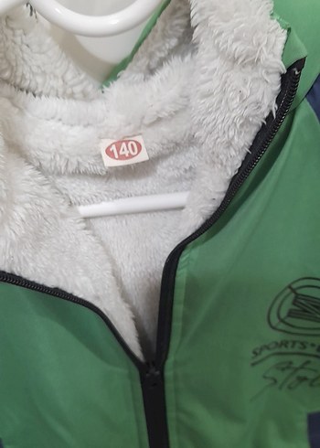 Yeşil Baskılı Fermuarlı Erkek mont - Görsel 2