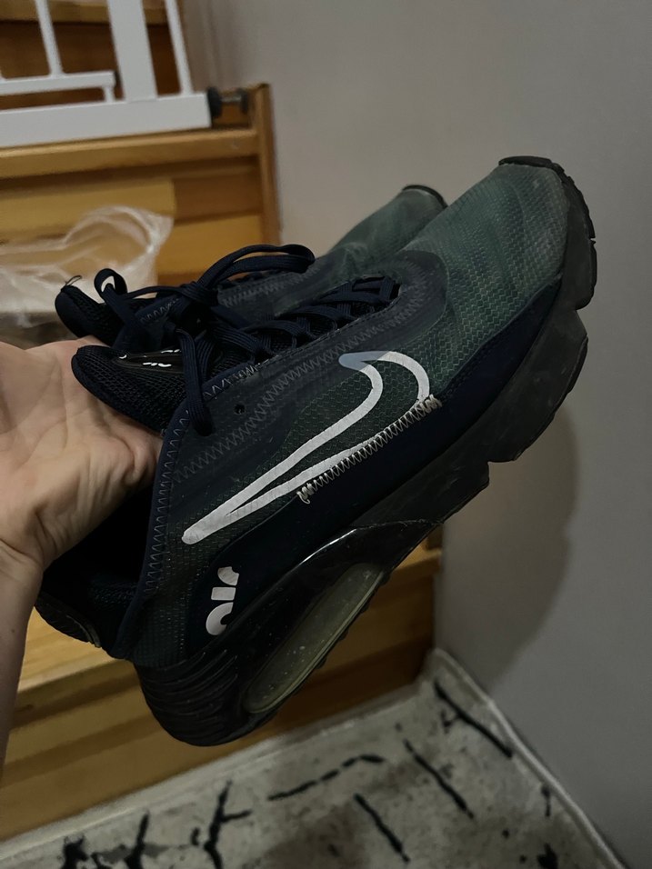 Erkek Lacivert Spor Ayakkabı Velcro Detaylı - Görsel 5