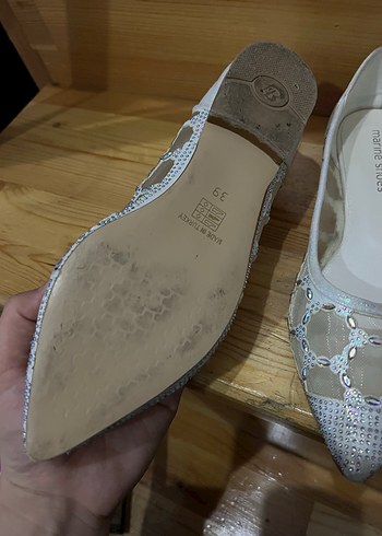 Dantel Detaylı Beyaz Kadın Dolgu Topuklu Abiye Ayakkabı - Görsel 7