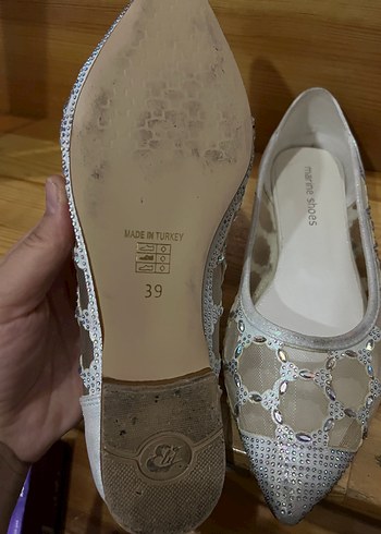 Dantel Detaylı Beyaz Kadın Dolgu Topuklu Abiye Ayakkabı - Görsel 6