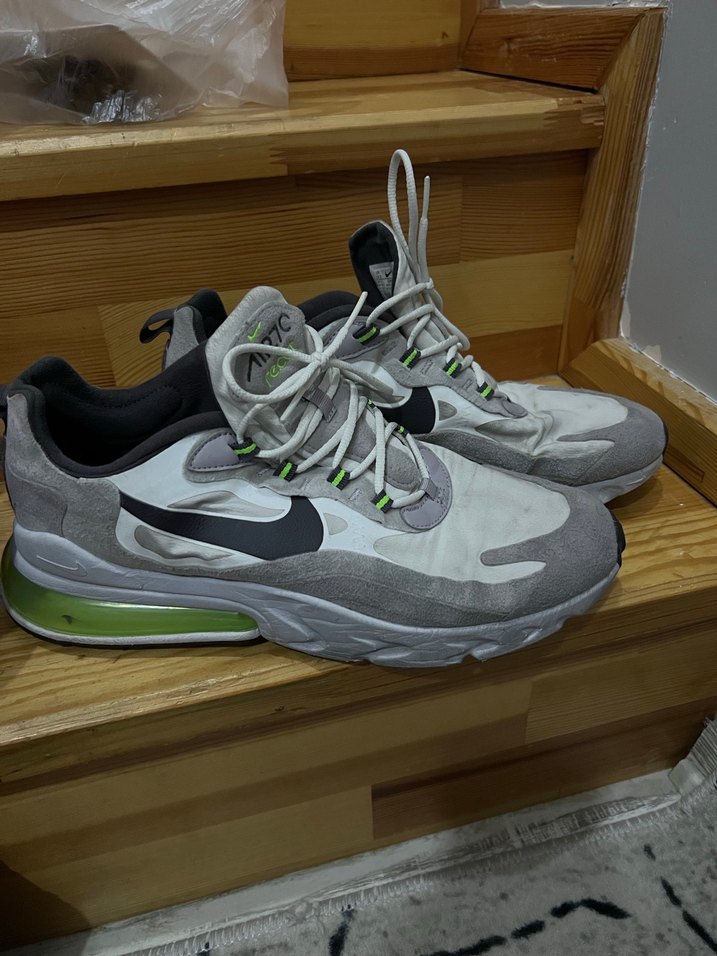 Beyaz Gri Bağcıklı Spor Erkek Sneakers - Görsel 4