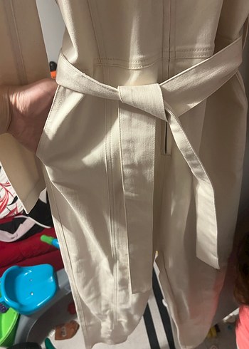 Fermuarlı Denim Tulum - Görsel 7