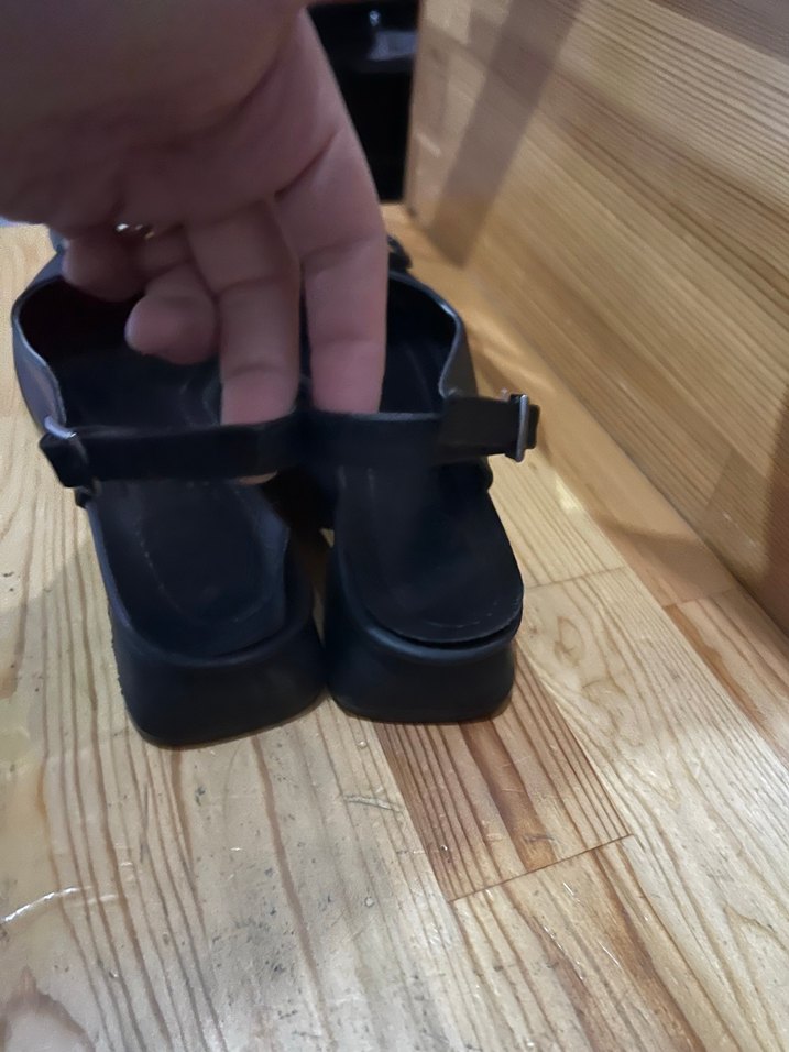 Kadın Siyah Tokalı Blok Topuklu Babet - Görsel 3