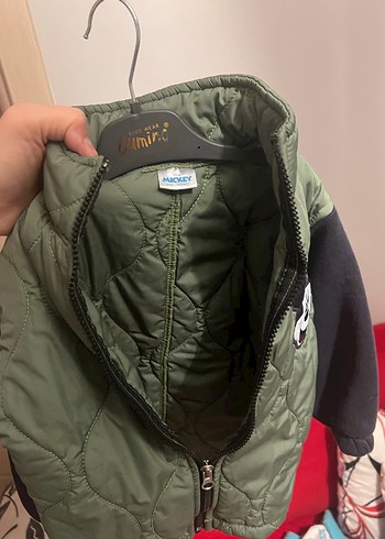 Nakışlı Yeşil Erkek Çocuk Mont - Görsel 2