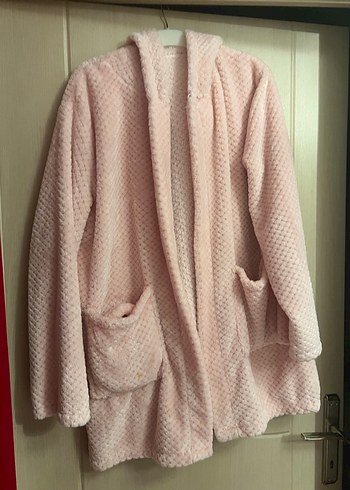 Pembe Rahat Midi Kadın Sabahlık - Görsel 2