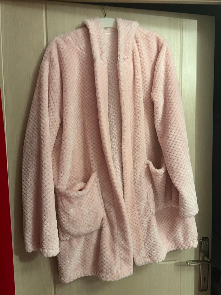 Pembe Rahat Midi Kadın Sabahlık - Görsel 2