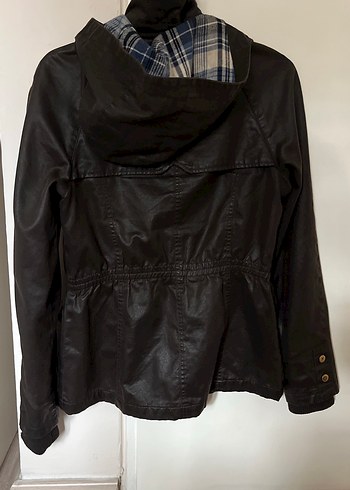 Düğmeli Kahverengi Kadın Trençkot - Görsel 4