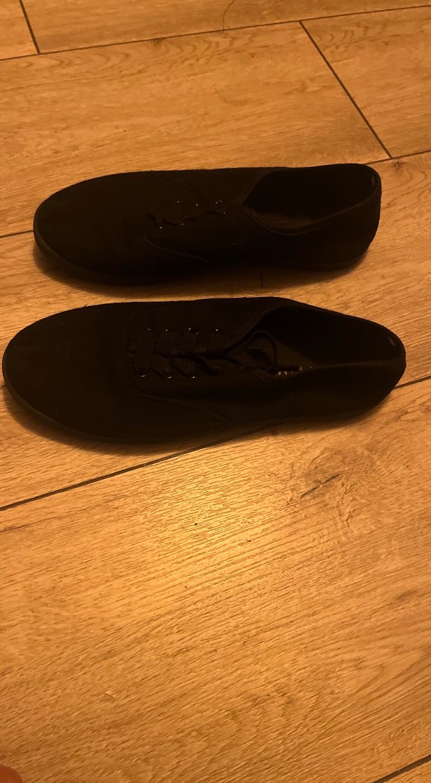 Siyah Düz Taban Kadın Spor Ayakkabı - Görsel 3