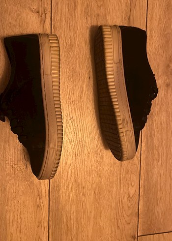 Siyah Kadın Platform Spor Ayakkabı - Görsel 7