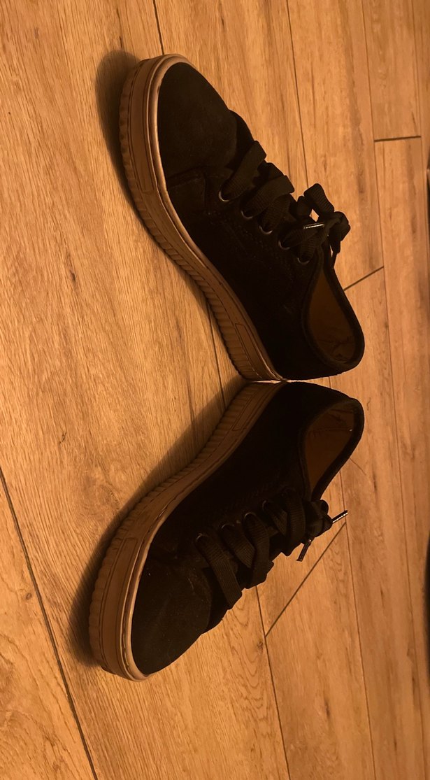 Siyah Kadın Platform Spor Ayakkabı - Görsel 4