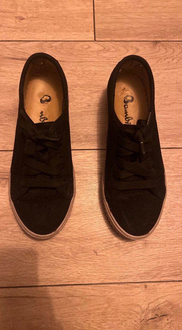 Siyah Kadın Platform Spor Ayakkabı - Görsel 3