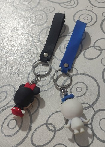 Renkli Elastik Minnie ve Donald Anahtarlık - Görsel 3