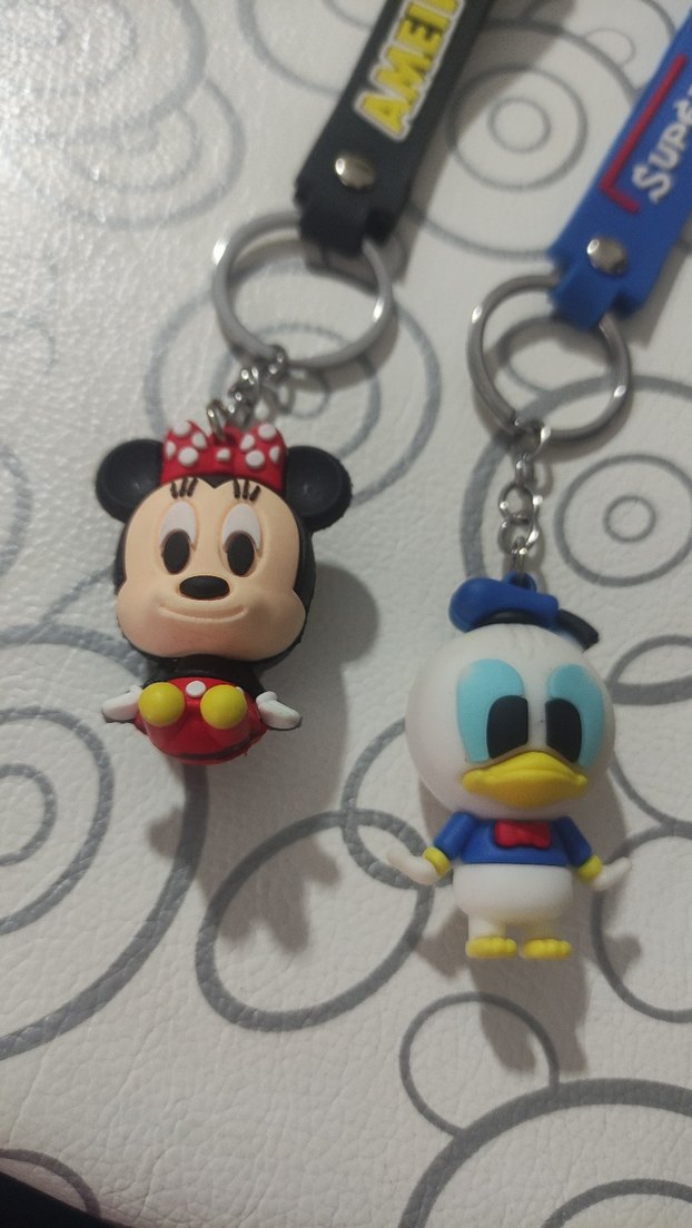 Renkli Elastik Minnie ve Donald Anahtarlık - Görsel 2
