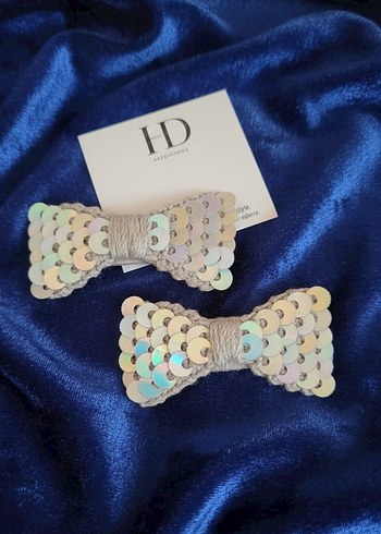 Gri Nakışlı Pullu Fiyonk Toka - Görsel 3