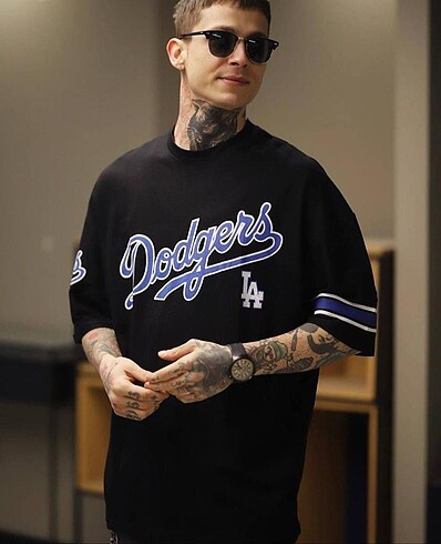 Dodgers LA Siyah Oversize Tşört