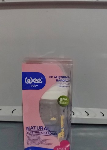 Beyaz Pastel BPA'sız Bebek Alıştırma Bardağı - Görsel 2