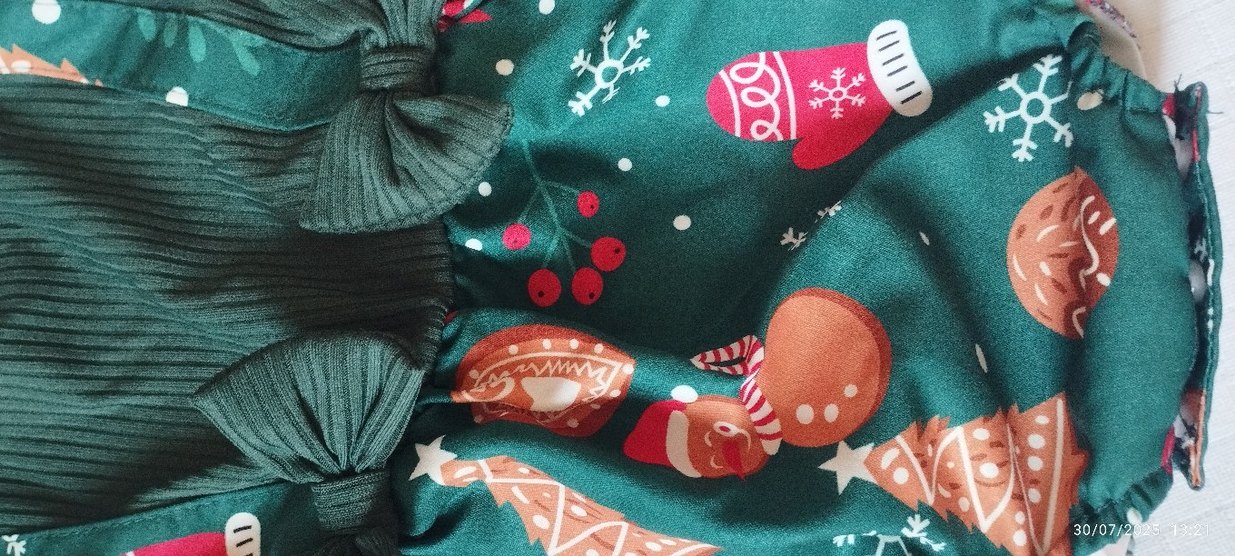 Nakışlı Fırfırlı Bebek Kız Tulum yeni yıl konsepti - Görsel 3