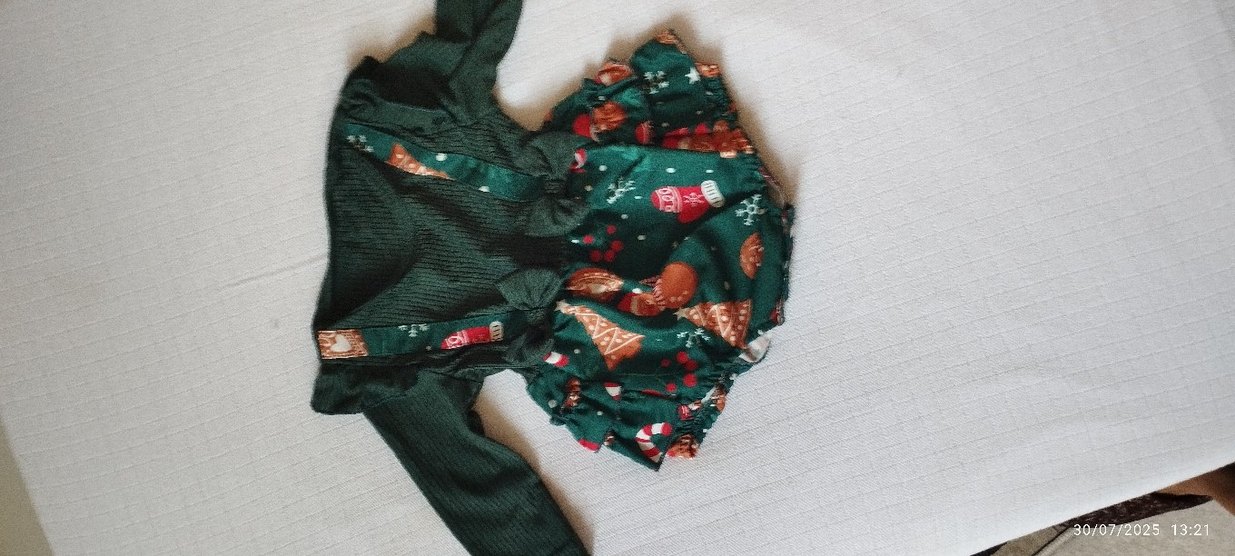 Nakışlı Fırfırlı Bebek Kız Tulum yeni yıl konsepti - Görsel 2