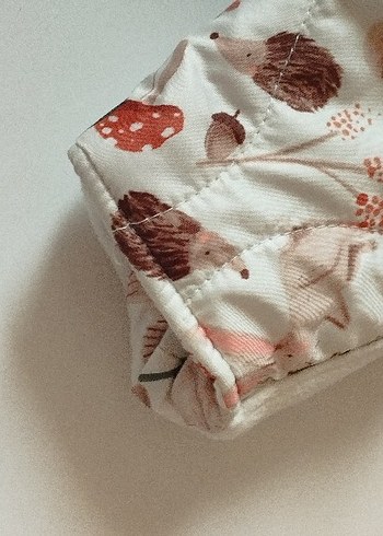 Beyaz Çiçekli Kız Bebek Tulumu mont - Görsel 6