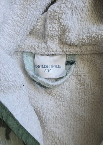 Erkek Çocuk Kapüşonlu Gri Baskılı Bornoz - Görsel 5