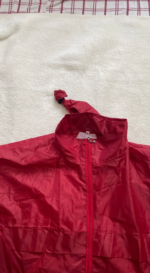 Erkek Kırmızı Fermuarlı Rüzgarlık - Görsel 2