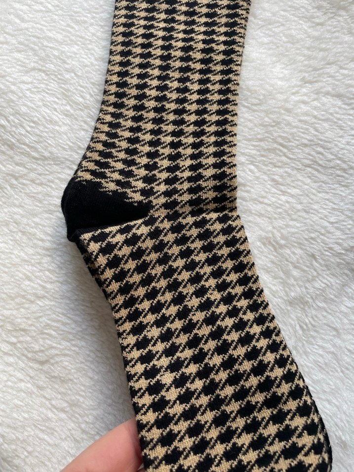 Kız Çocuk Kahverengi Desenli Çorap - Görsel 4