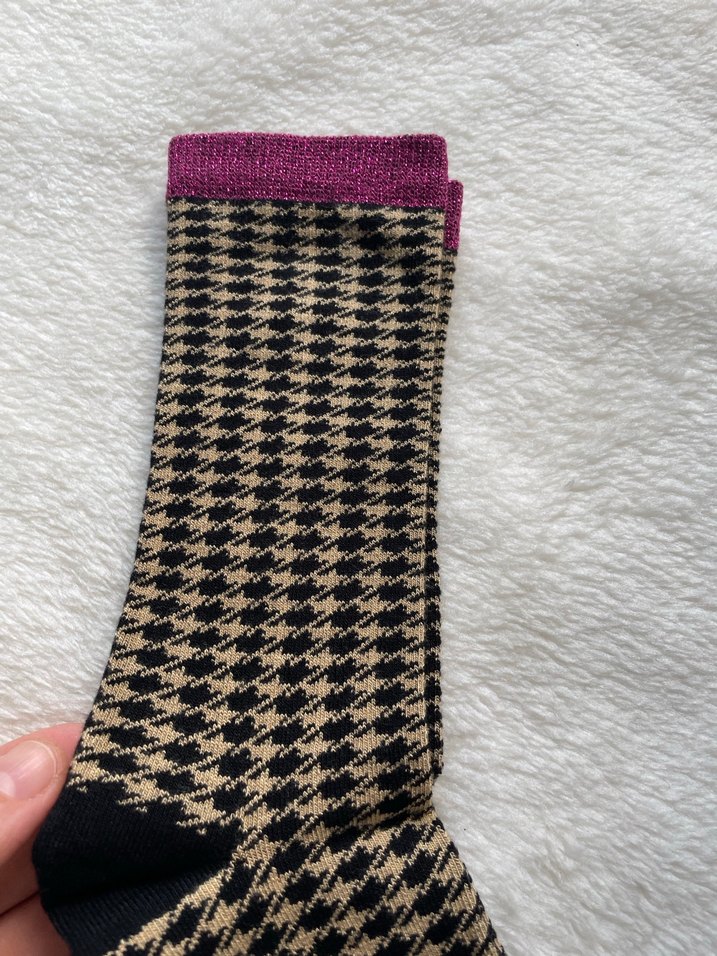 Kız Çocuk Kahverengi Desenli Çorap - Görsel 2