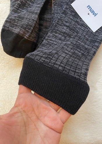 Mavi Gri Desenli Erkek Çorap - Görsel 4