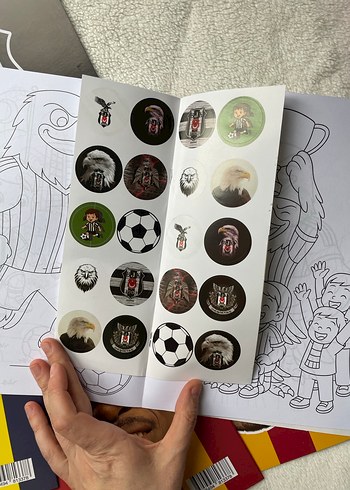 1 adet boyama kıtabı stıcker ve maske - Görsel 6