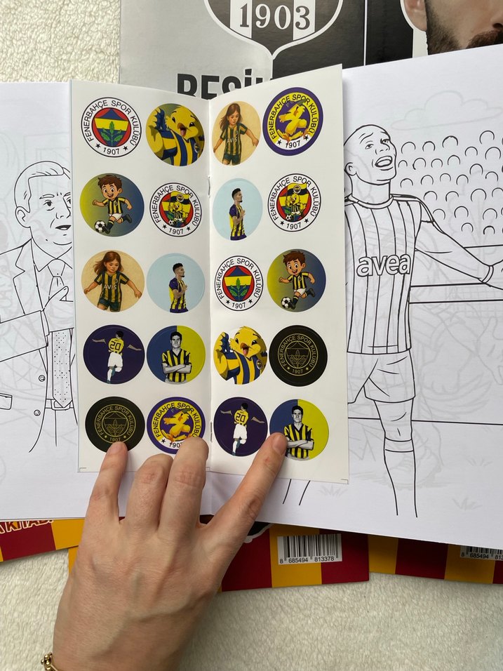 1 adet boyama kıtabı stıcker ve maske - Görsel 5