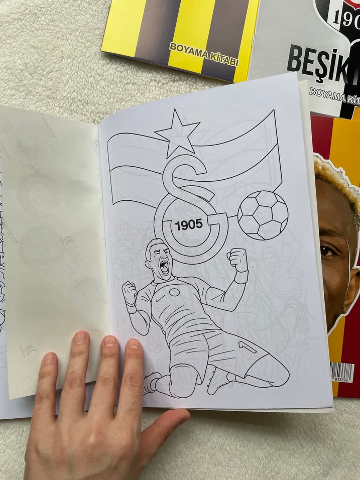 1 adet boyama kıtabı stıcker ve maske - Görsel 4