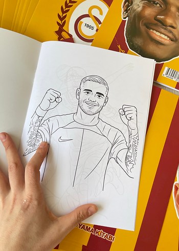 Galatasaray Boyama Kitabı Stickerlı - Görsel 3