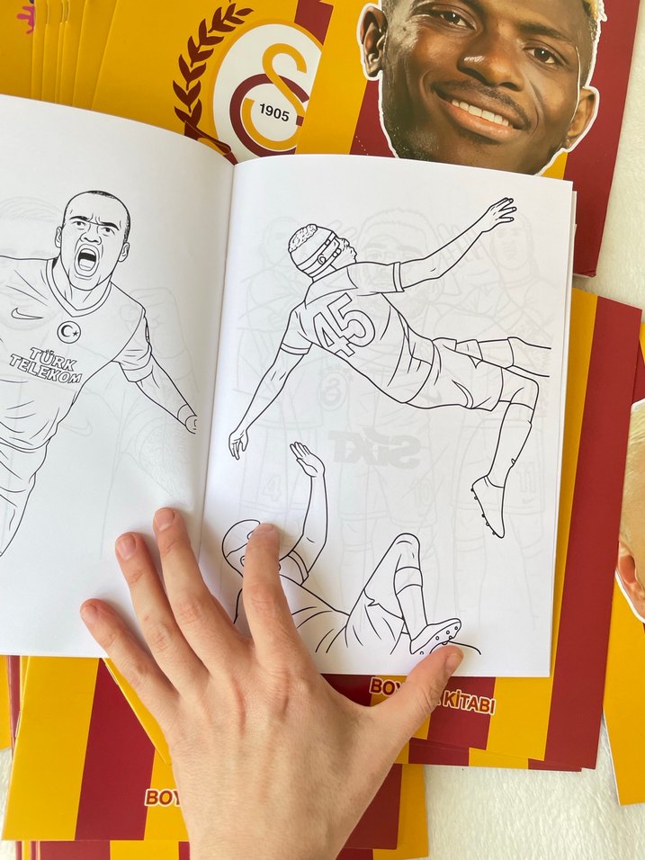 Galatasaray Boyama Kitabı Stickerlı - Görsel 4