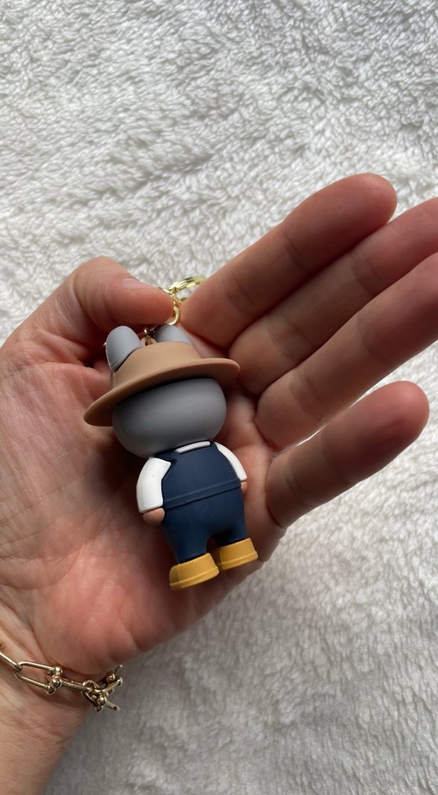 Kahverengi Tokalı Kadın Anahtarlık - Görsel 3