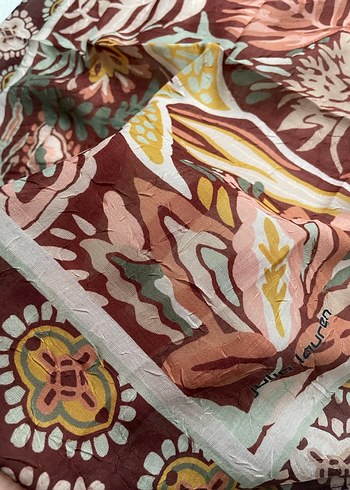 Bordo Bohem Desenli Kadın Şal - Görsel 5