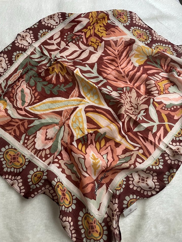 Bordo Bohem Desenli Kadın Şal - Görsel 2